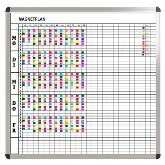 Klassen-Plantafel, 8 Stunden Mo-Fr, für 25 Klassen, 103x117 cm, Klassen-Plantafel, 8 Stunden Mo-Fr, für 25 Klassen, 103x117 cm,